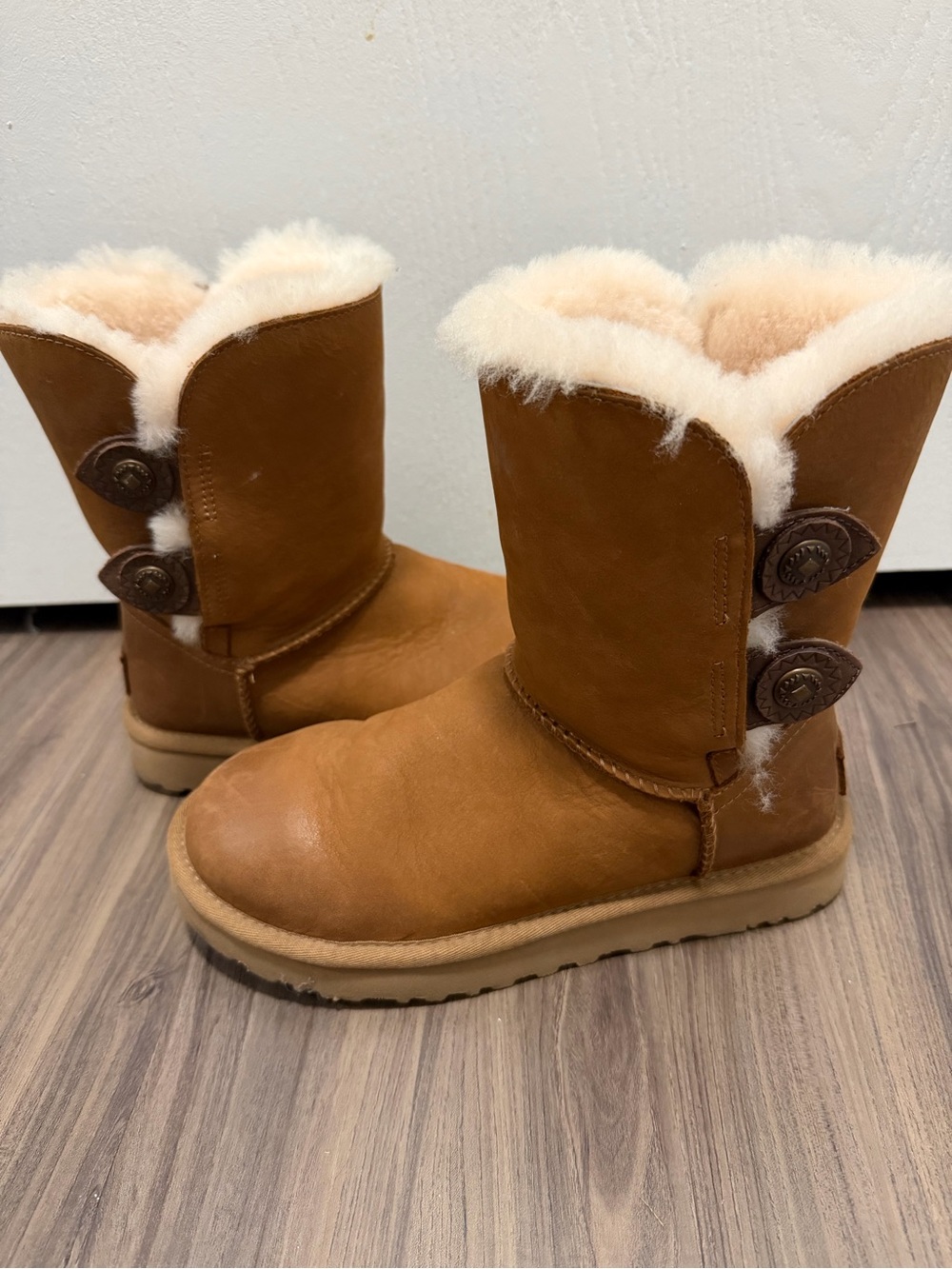 UGG Chestnut Shearling Button Booties